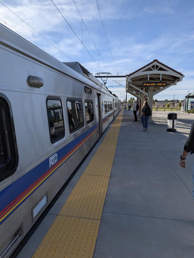 Light Rail nach Downtown Denver 